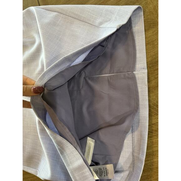 NWT Ann Taylor Blue Textured Stretch Side Tuck Wrap Sheath Dress Size 10 $159 - Picture 12 of 15